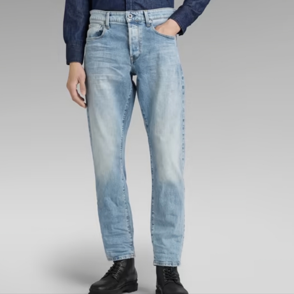 G-Star raw 3301 light wash tapered jeans 26 x 32 nwt